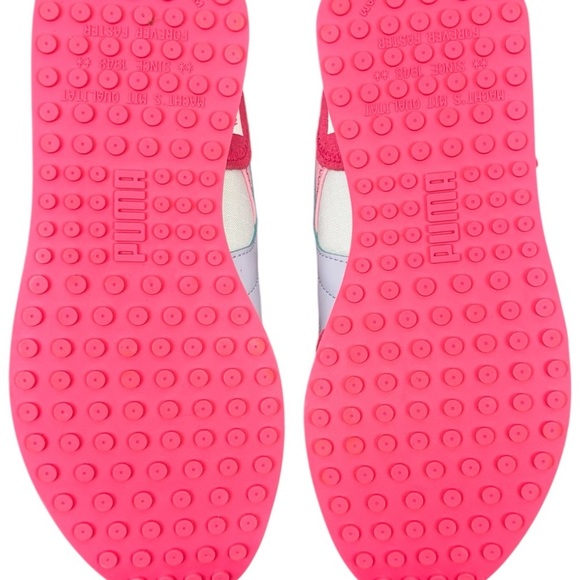 Puma Future Riders Girls Sneakers Size 3C Pink & White - Picture 8 of 9